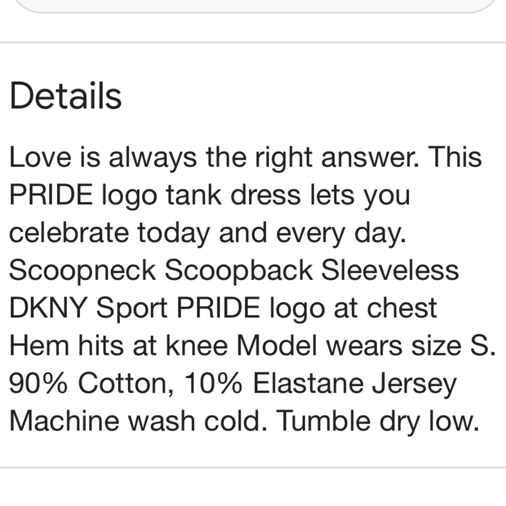 NWT DKNY sport pride tank dress - Picture 16 of 16